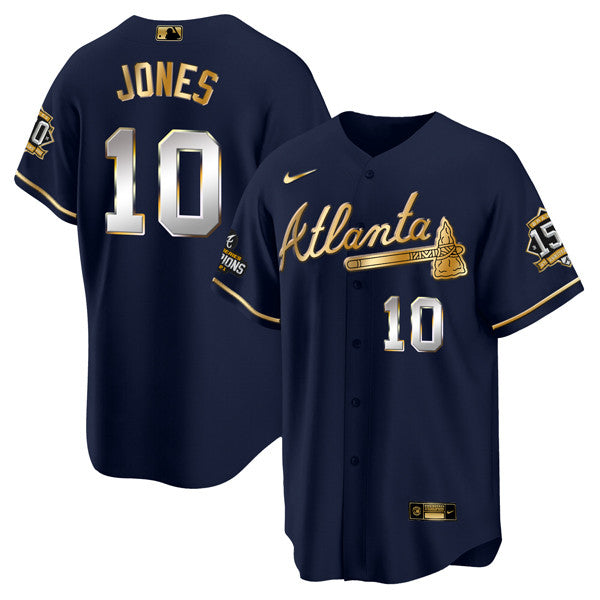 Chipper Jones Atlanta Braves navy jersey