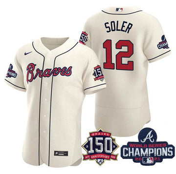 Jorge Soler Atlanta Braves cream jersey