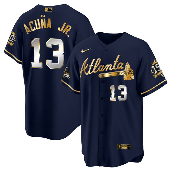 Ronald Acuna Jr Atlanta Braves navy jersey