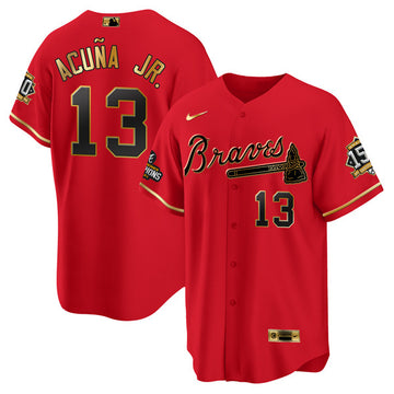 Ronald Acuna Jr Atlanta Braves red jersey