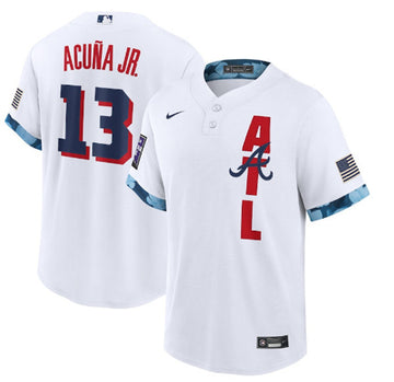 Ronald Acuna Jr Atlanta Braves white All-Star jersey