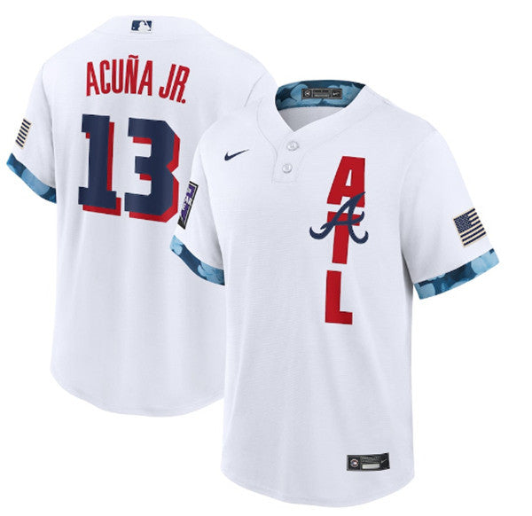 Ronald Acuna Jr Atlanta Braves white All-Star jersey
