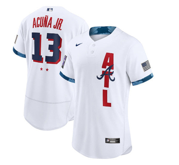 Ronald Acuna Jr Atlanta Braves white All-Star jersey