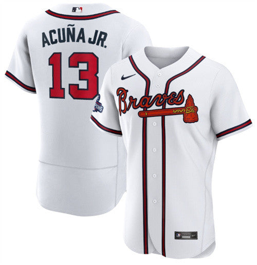Ronald Acuna Jr Atlanta Braves white jersey