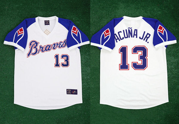 Ronald Acuna Jr Cool Base Atlanta Braves Throwback jersey