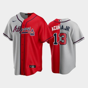 Ronald Acuna Jr Atlanta Braves gray jersey
