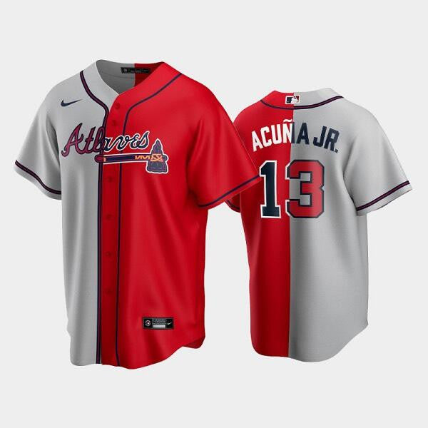 Ronald Acuna Jr Atlanta Braves gray jersey