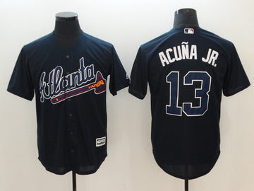 Ronald Acuna Jr Atlanta Braves navy jersey