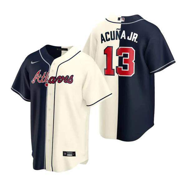 Ronald Acuna Jr Atlanta Braves navy jersey