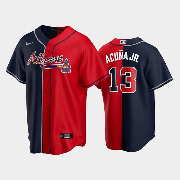 Ronald Acuna Jr Atlanta Braves navy jersey