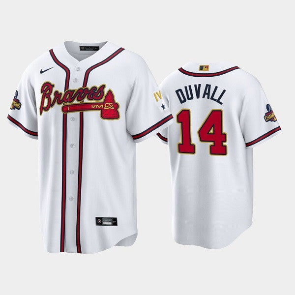 Adam Duvall Atlanta Braves white jersey