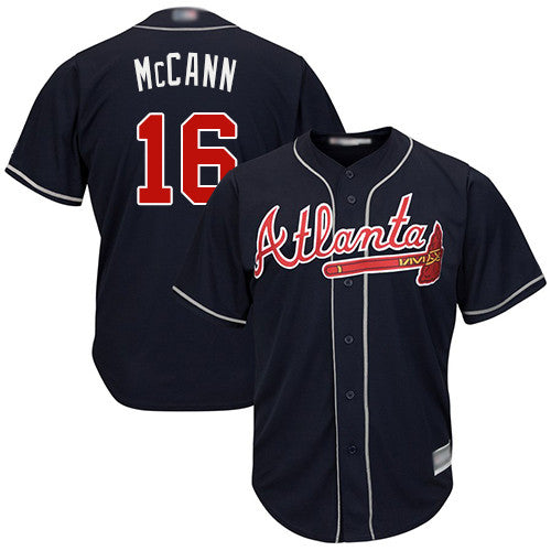 Brian McCann Atlanta Braves navy jersey