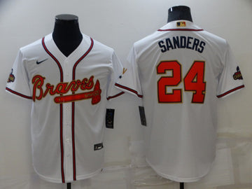 Deion Sanders Atlanta Braves white jersey