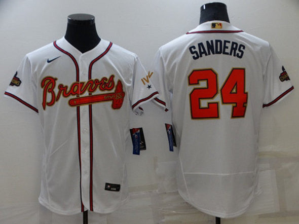 Deion Sanders Atlanta Braves white jersey