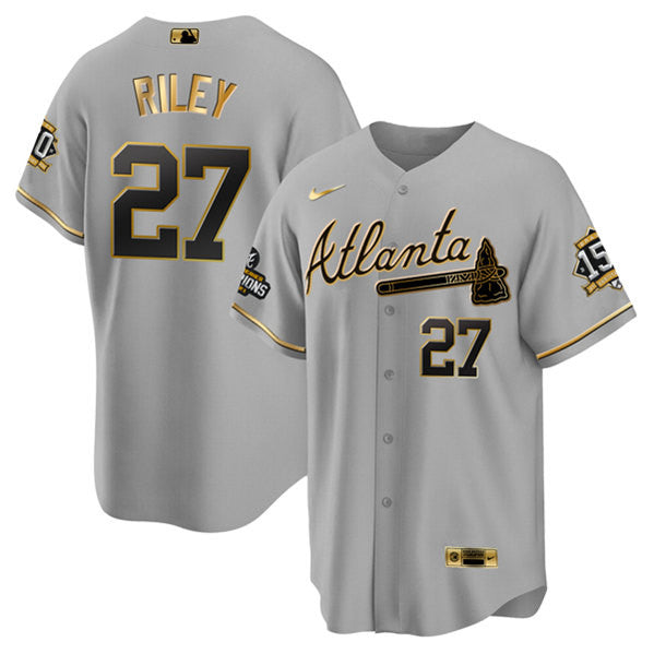 Austin Riley Atlanta Braves gray jersey