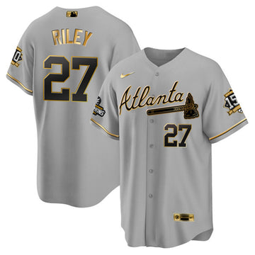 Austin Riley Atlanta Braves gray jersey