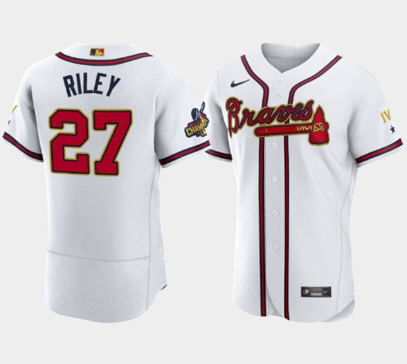 Austin Riley Atlanta Braves white jersey