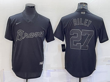 Austin Riley Atlanta Braves black Fashion jersey