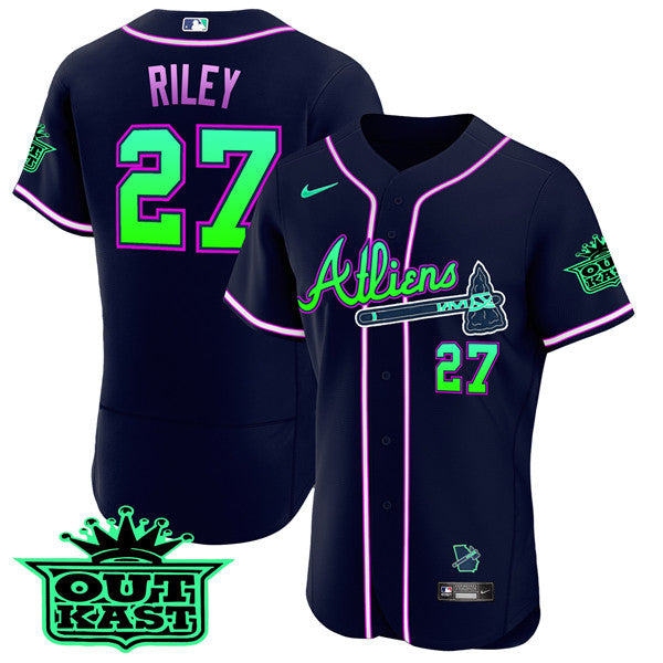 Austin Riley Galaxy Flex Base Atlanta Braves jersey