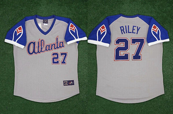 Austin Riley Atlanta Braves gray jersey