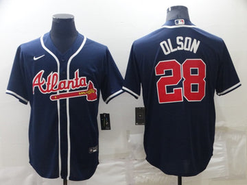 Matt Olson Atlanta Braves navy jersey