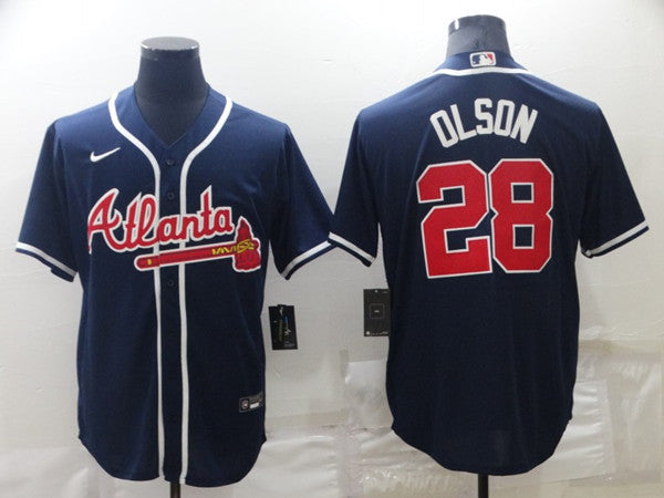 Matt Olson Atlanta Braves navy jersey