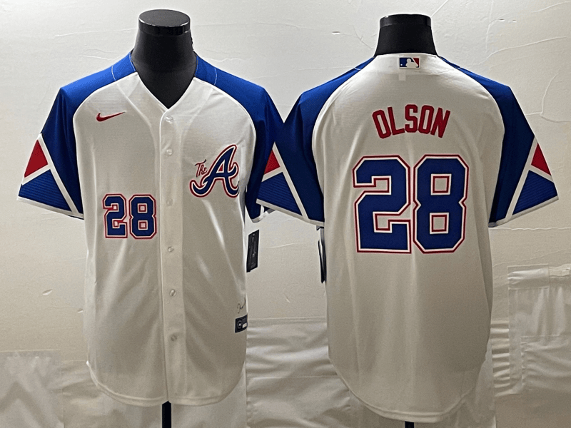 Matt Olson Atlanta Braves white City Connect jersey