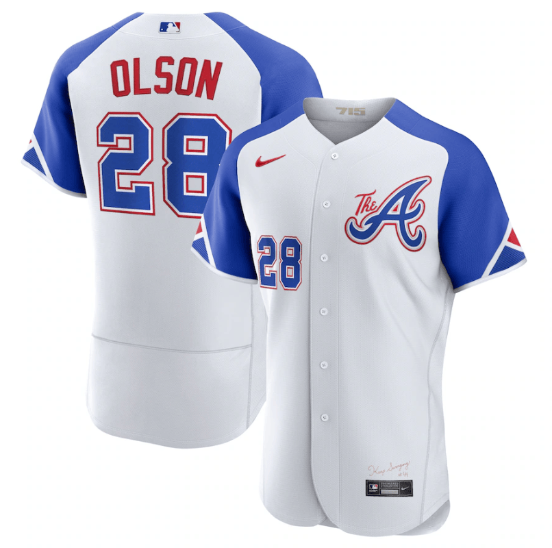 Matt Olson Atlanta Braves white City Connect jersey