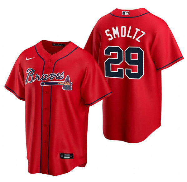 John Smoltz Atlanta Braves red jersey