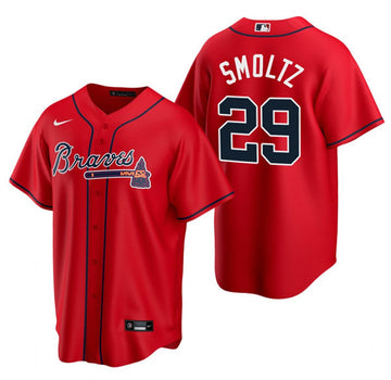 John Smoltz Atlanta Braves red jersey