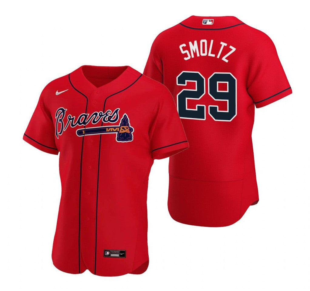 John Smoltz Atlanta Braves red jersey