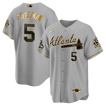 Freddie Freeman Atlanta Braves gray jersey