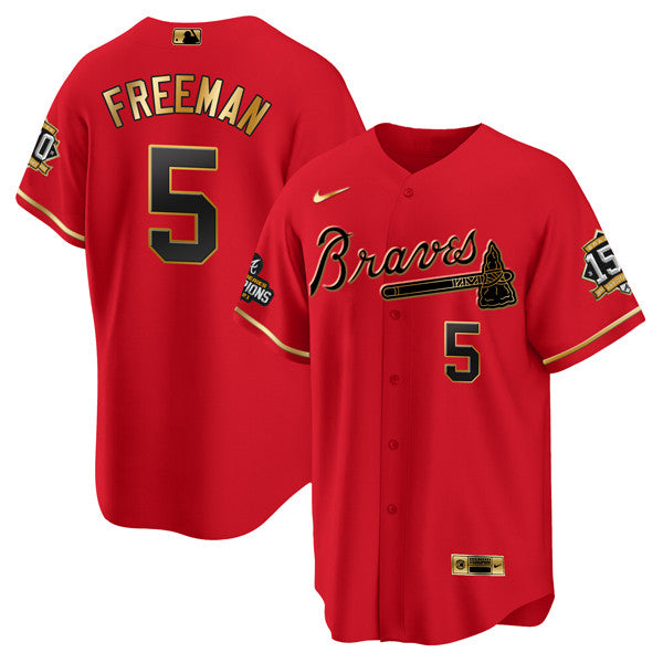 Freddie Freeman Atlanta Braves red jersey