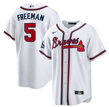Freddie Freeman Atlanta Braves white jersey