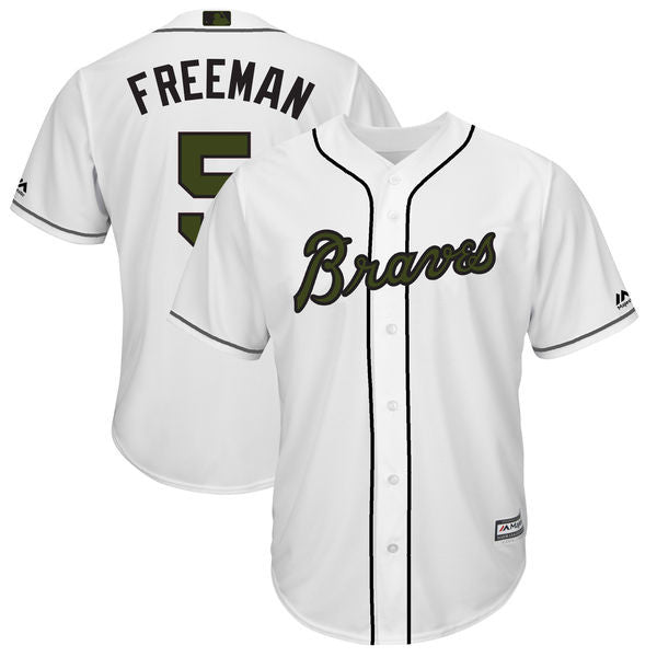 Freddie Freeman Atlanta Braves white jersey