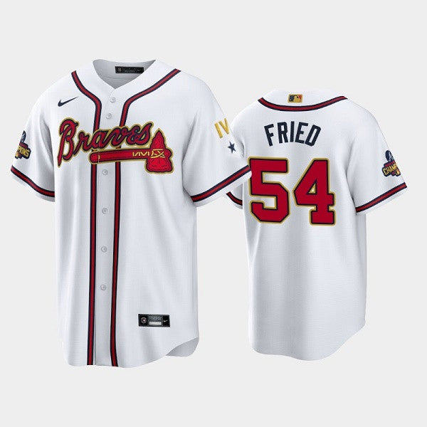Max Fried Atlanta Braves white jersey