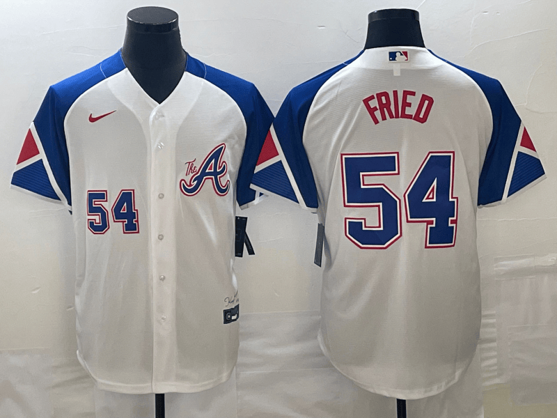 Max Fried Atlanta Braves white City Connect jersey