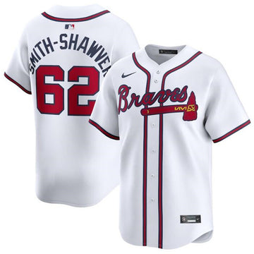 AJ Smith-Shawver Atlanta Braves white Limited jersey