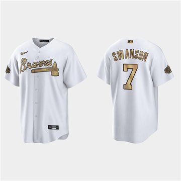 Dansby Swanson Atlanta Braves white All-Star jersey