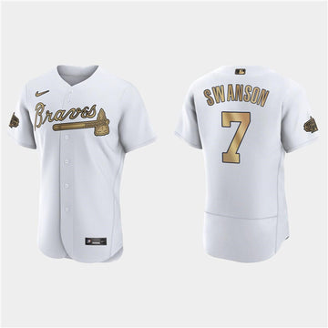 Dansby Swanson Atlanta Braves white All-Star jersey