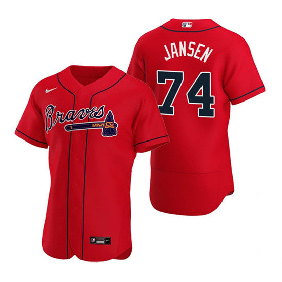 Kenley Jansen Atlanta Braves red jersey