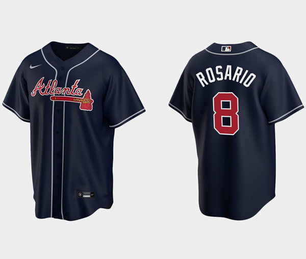 Eddie Rosario Atlanta Braves navy jersey