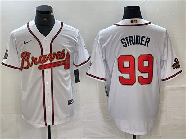Spencer Strider Atlanta Braves white jersey