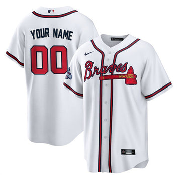 Custom Atlanta Braves white jersey