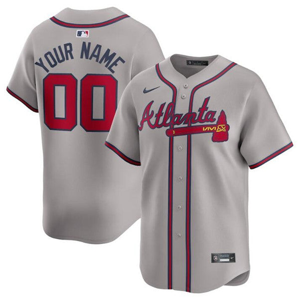Custom Atlanta Braves gray Limited jersey