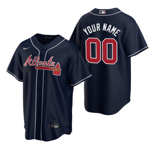 Custom Atlanta Braves navy jersey