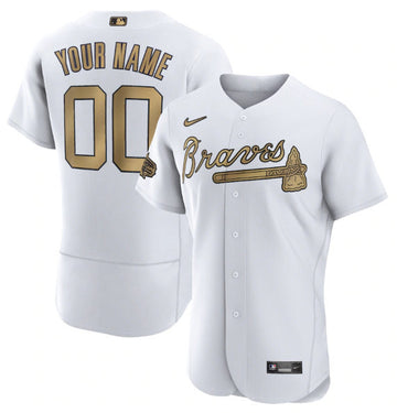 Custom Atlanta Braves white All-Star jersey