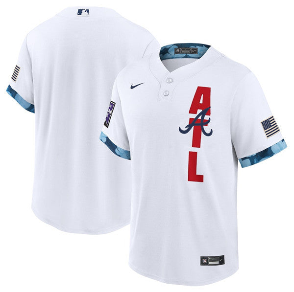Custom Atlanta Braves white All-Star jersey