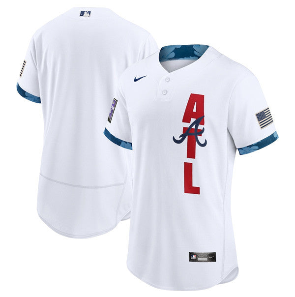 Custom Atlanta Braves white All-Star jersey