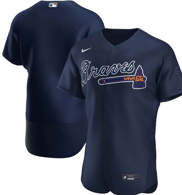 Custom Atlanta Braves navy jersey